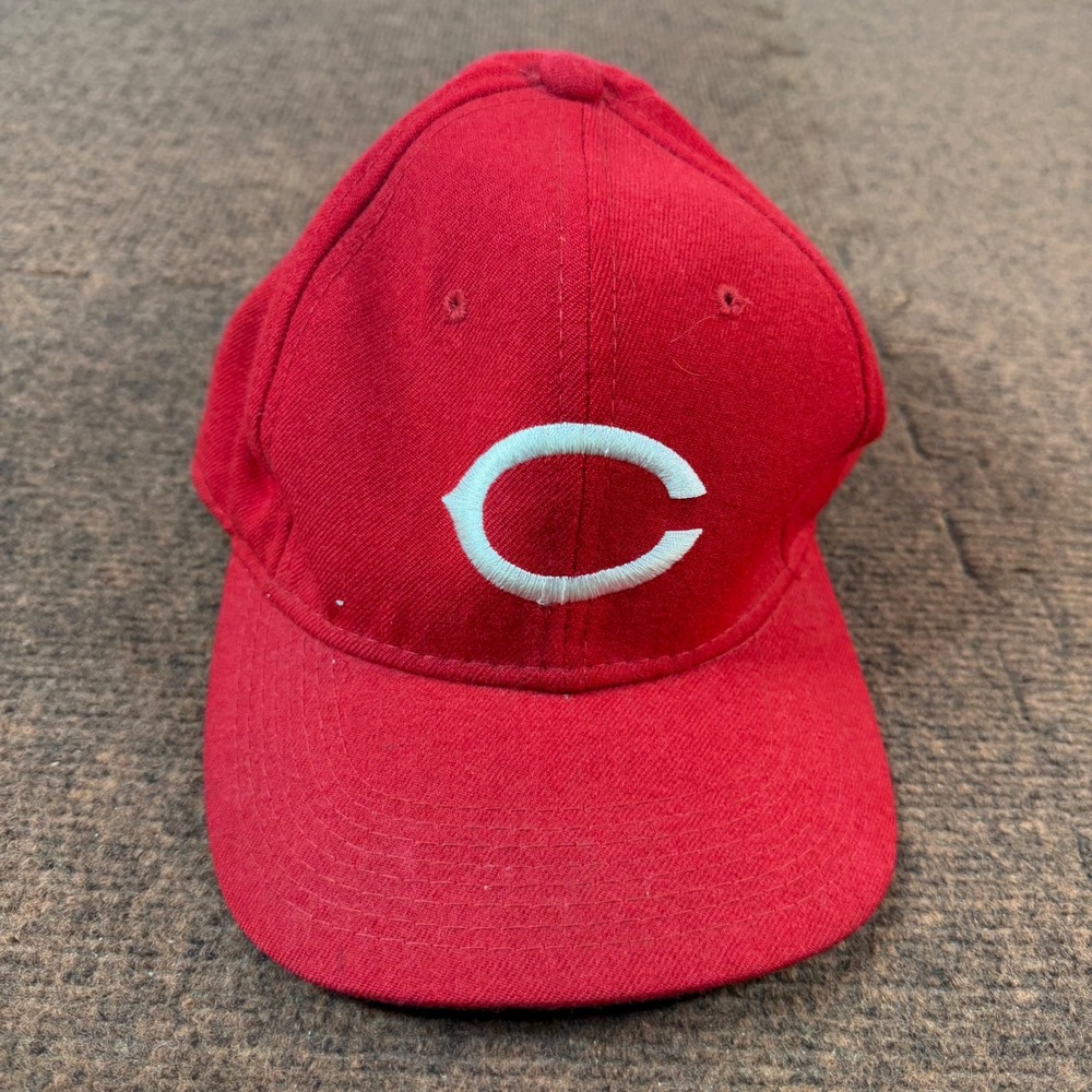 C+ Vintage Sports Specialties Cincinnati Reds Fitted Hat 7 1/4 Wool Red MLB Cap